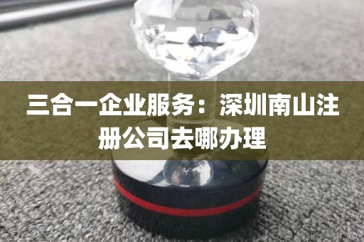 三合一企业服务:深圳南山注册公司去哪办理