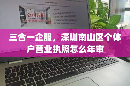 三合一企服，深圳南山区个体户营业执照怎么年审