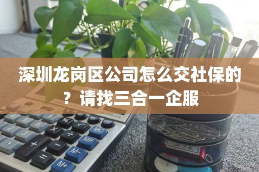 深圳龙岗区公司怎么交社保的？请找三合一企服